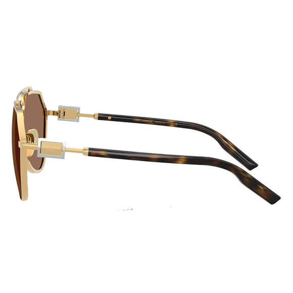 Dolce & Gabbana DG2315 02/73 Gold/Dark Brown Lens Men's 62mm Sunglasses